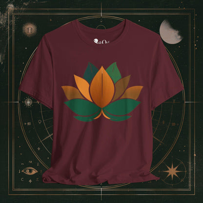 T-Shirt Maroon / S Unisex -  Harmonic Blossom Dark