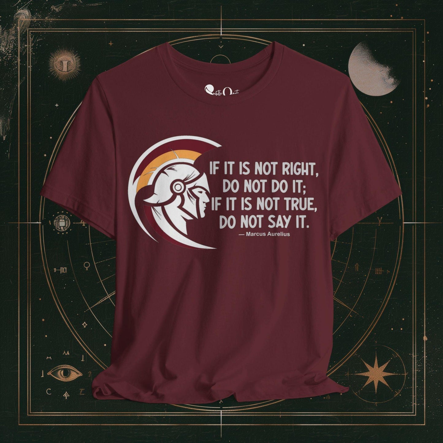 T-Shirt Maroon / S Unisex -  If It Isn't Right Marcus Dark