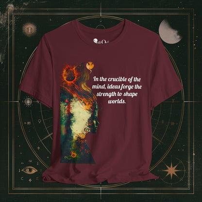 T-Shirt Maroon / S Unisex -  In The Crucible of Mind Dark