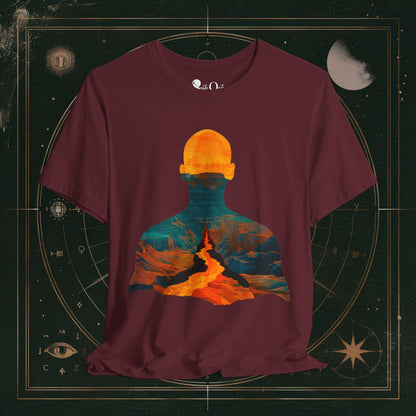 T-Shirt Maroon / S Unisex -  Inner Journey Silhouette Dark