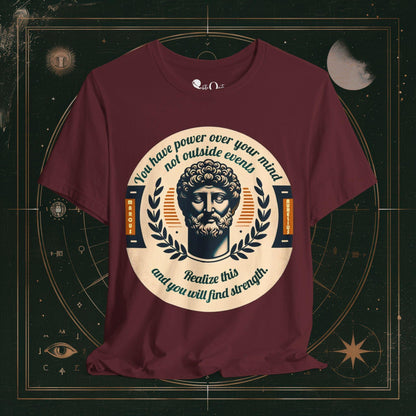 T-Shirt Maroon / S Unisex -  Power Over Mind Marcus Dark