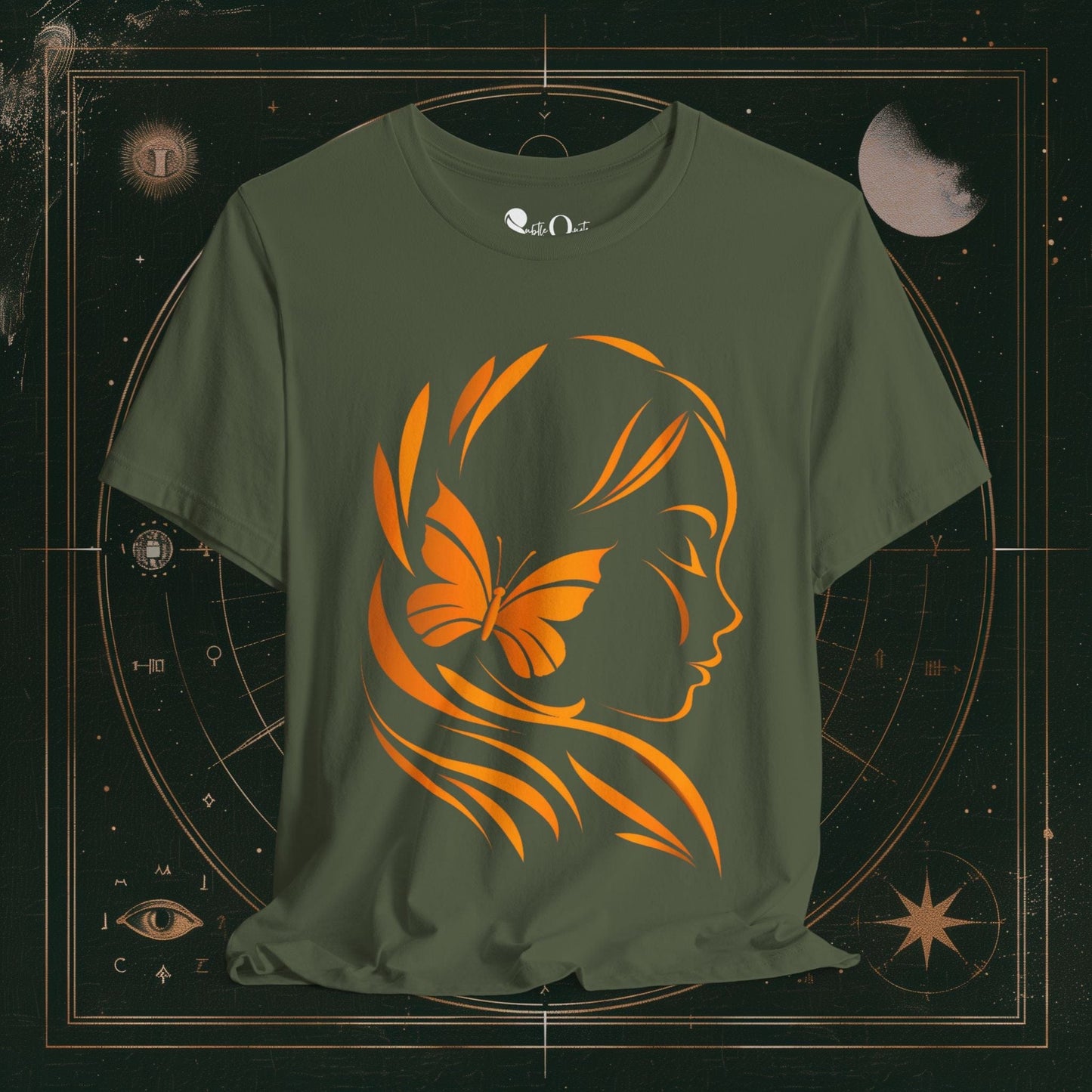 T-Shirt Military Green / S Butterfly Grace I Dark