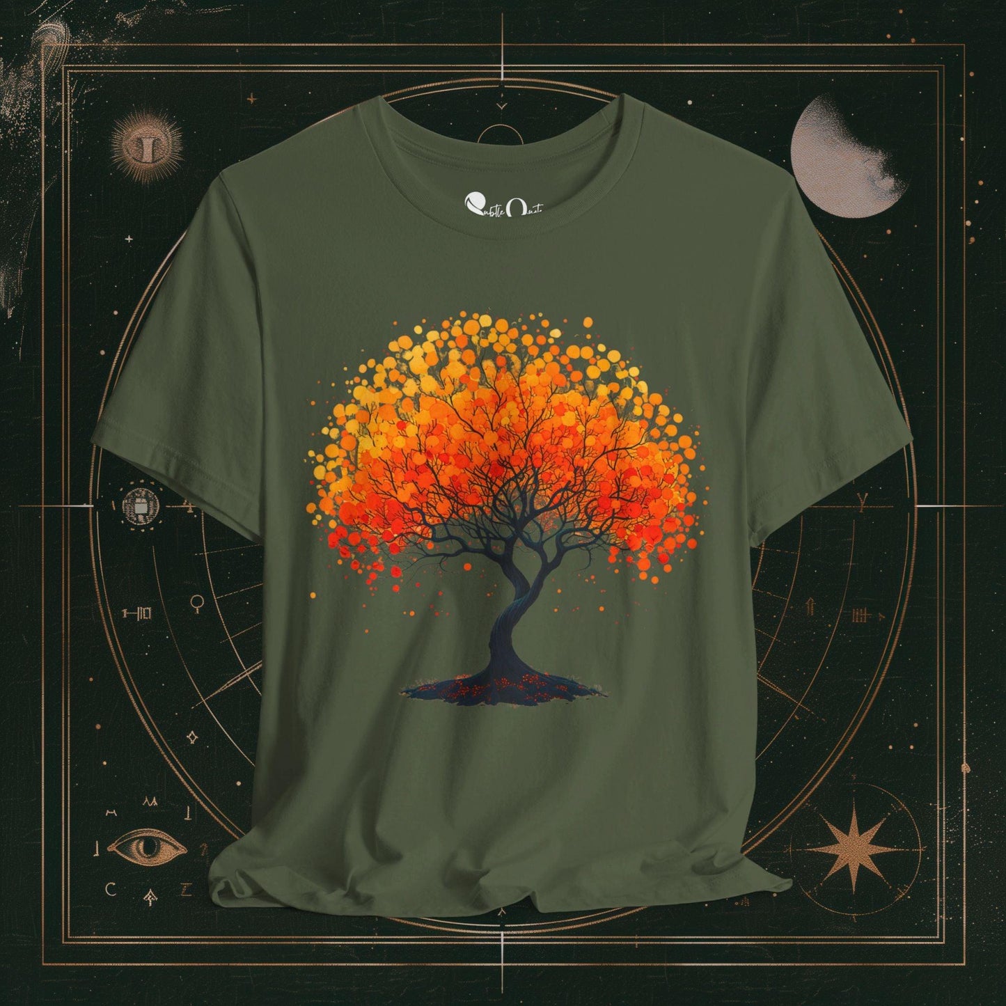 T-Shirt Military Green / S Unisex -  Autumn Radiance Dark