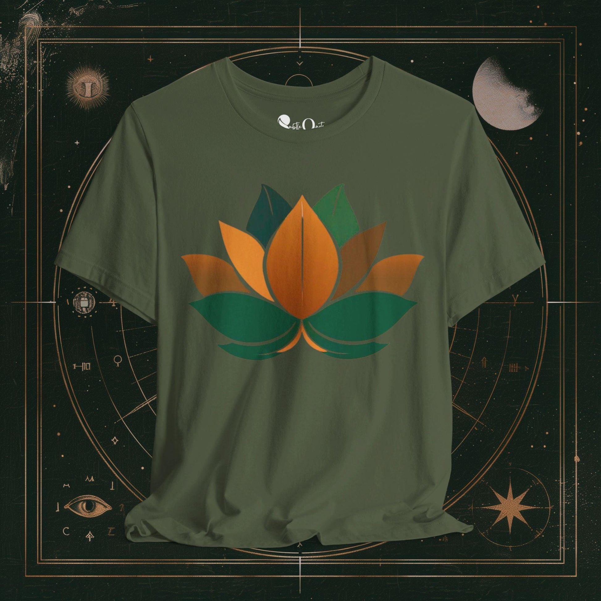 T-Shirt Military Green / S Unisex -  Harmonic Blossom Dark