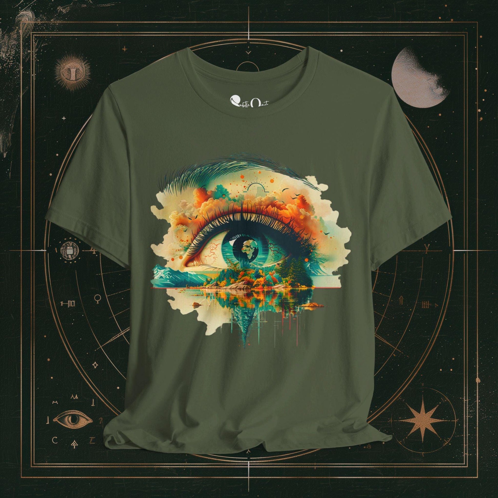 T-Shirt Military Green / S Unisex -  Nature's Vision Dark