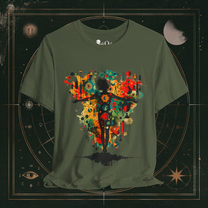 T-Shirt Military Green / S Unisex -  The Human Canvas Dark