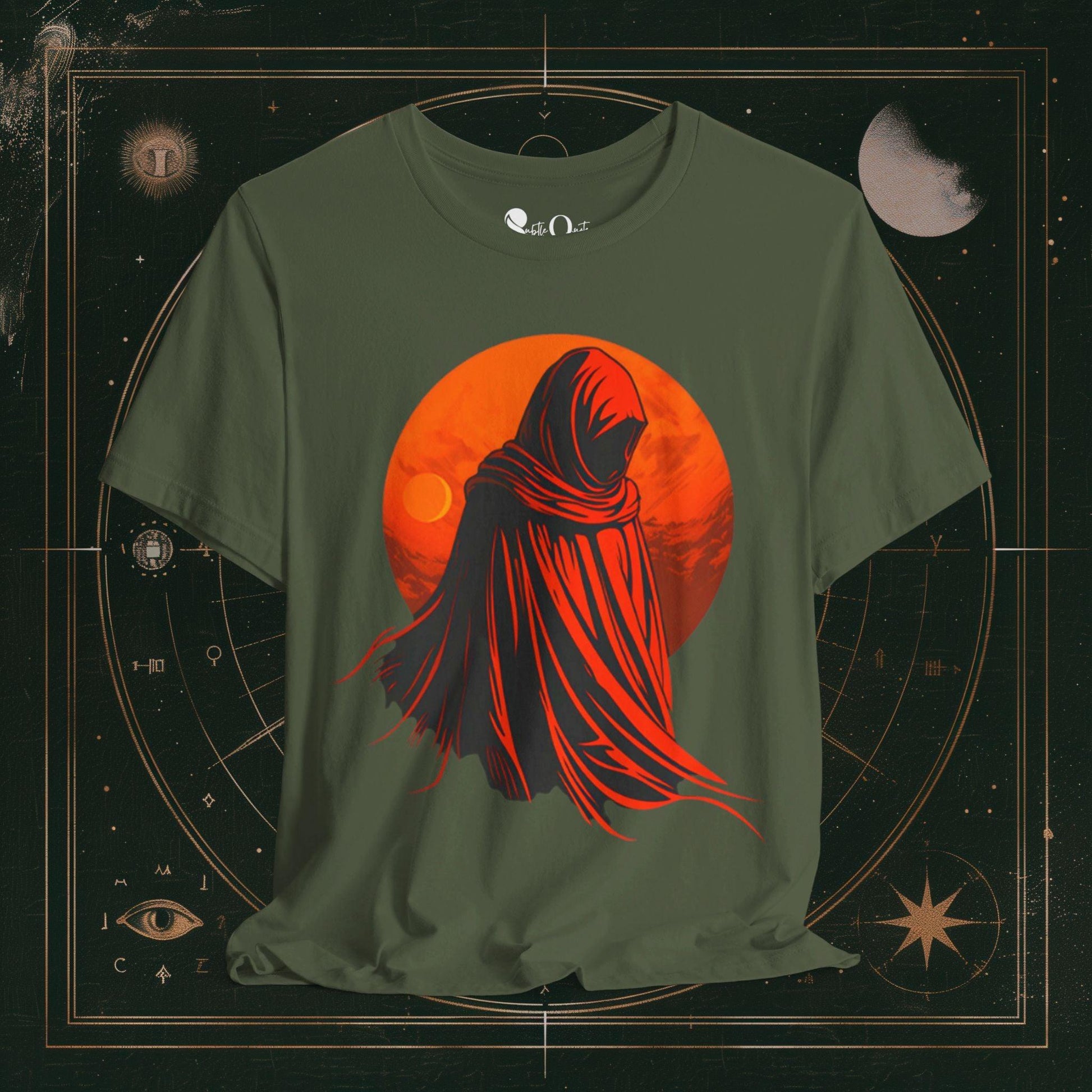 T-Shirt Military Green / S Unisex -  The Veiled Wanderer Dark