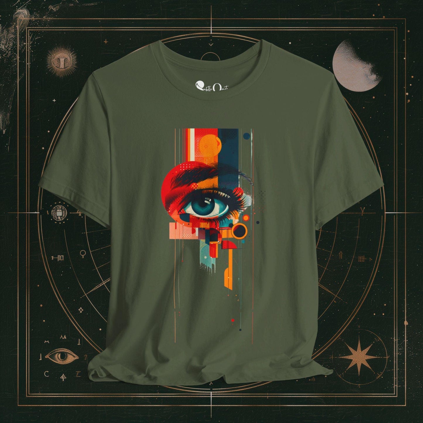 T-Shirt Military Green / S Unisex -  Visionary Spectrum Dark