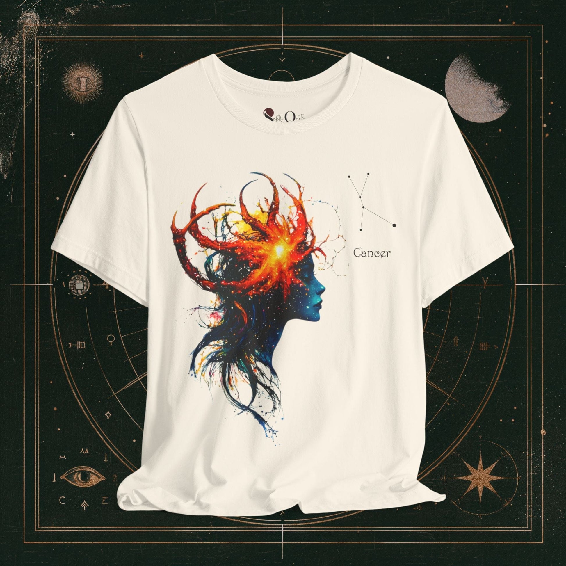 T-Shirt Natural / S Cancer 1 | Zodiac Line