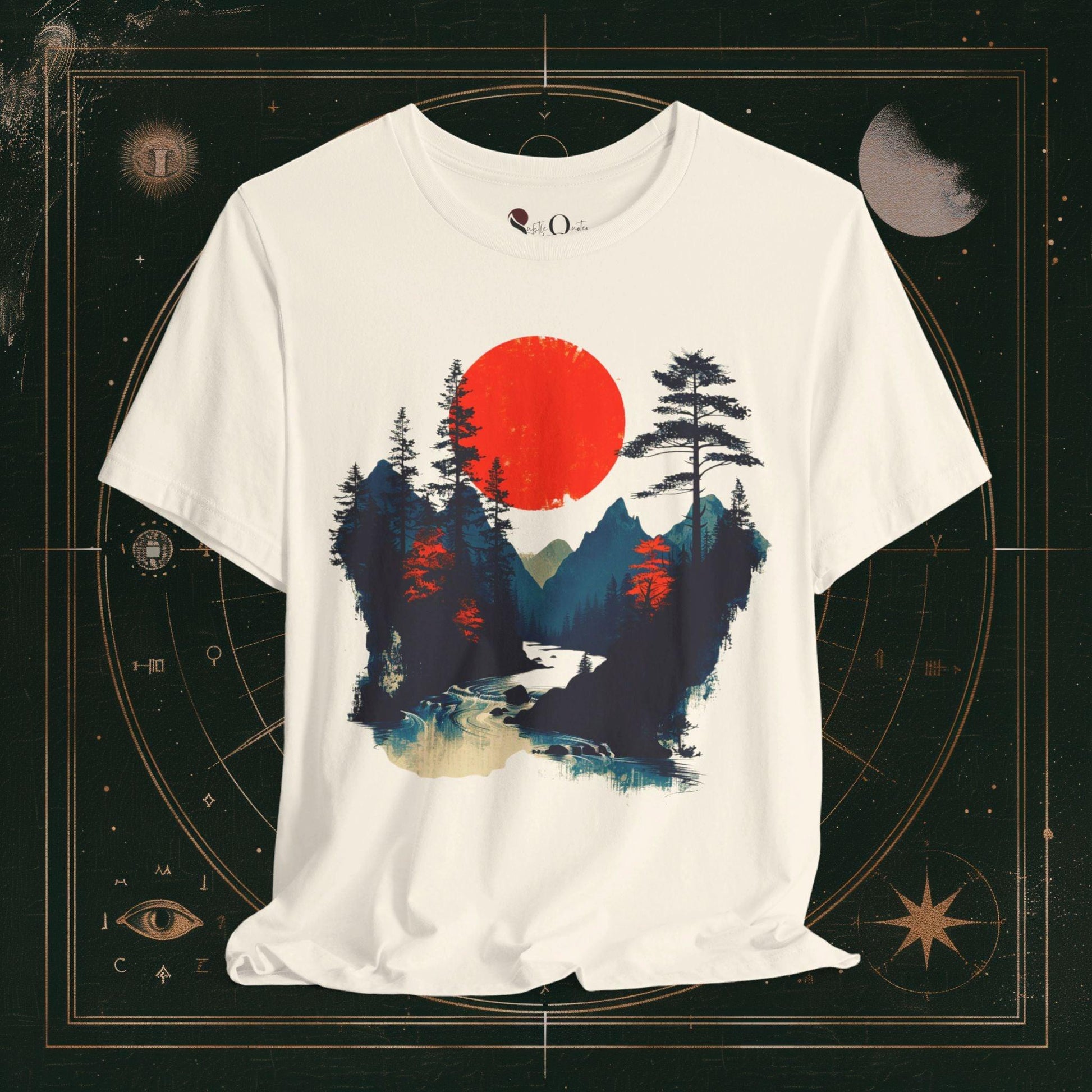 T-Shirt Natural / S Unisex -  Crimson Dusk