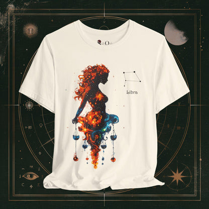 T-Shirt Natural / S Unisex -  Libra | Zodiac Line