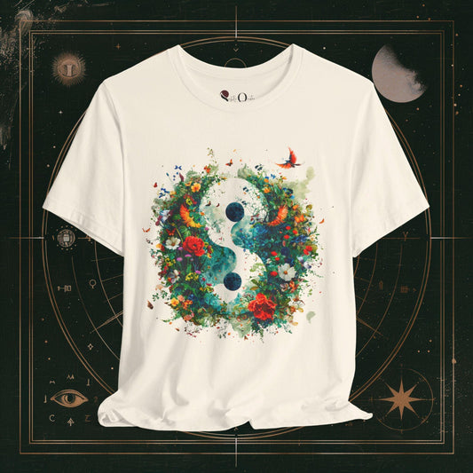 T-Shirt Natural / S Unisex -  Nature's Embrace: Yin Yang