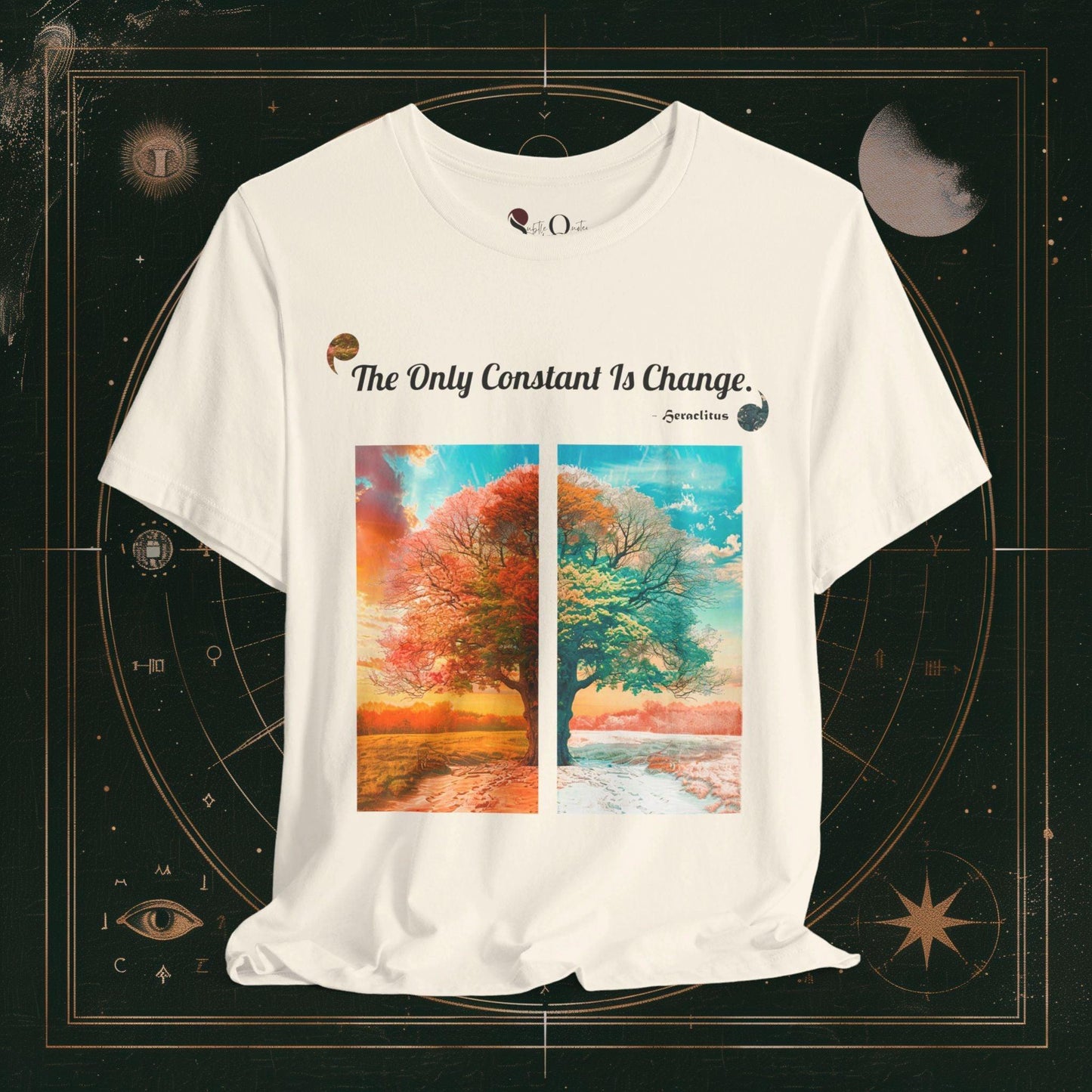 T-Shirt Natural / S Unisex -  Only Constant is Change - Heraclitus