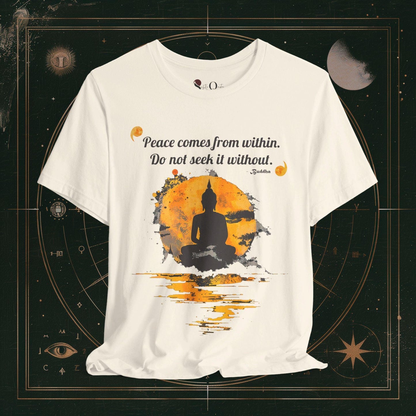 T-Shirt Natural / S Unisex -  Peace Within Buddha