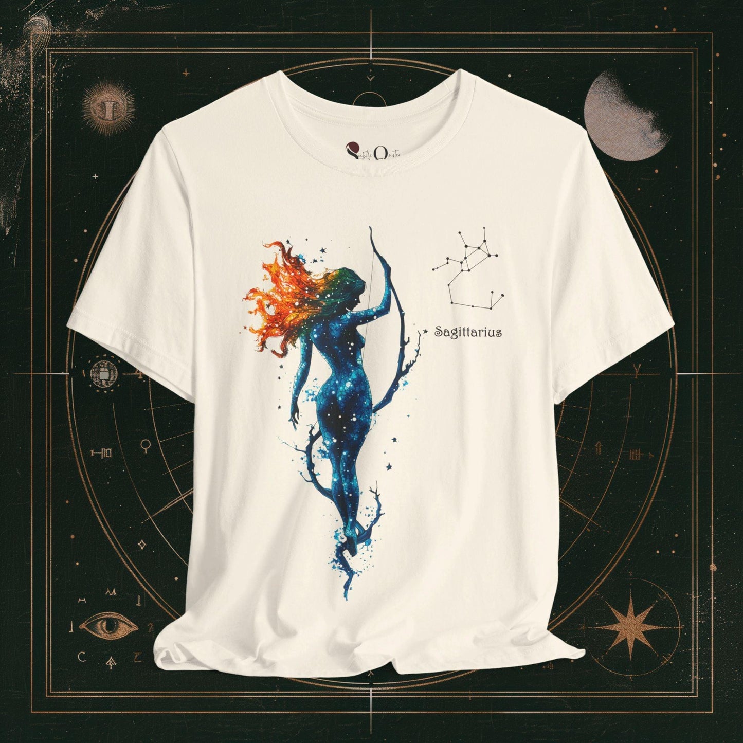 T-Shirt Natural / S Unisex -  Sagittarius | Zodiac Line