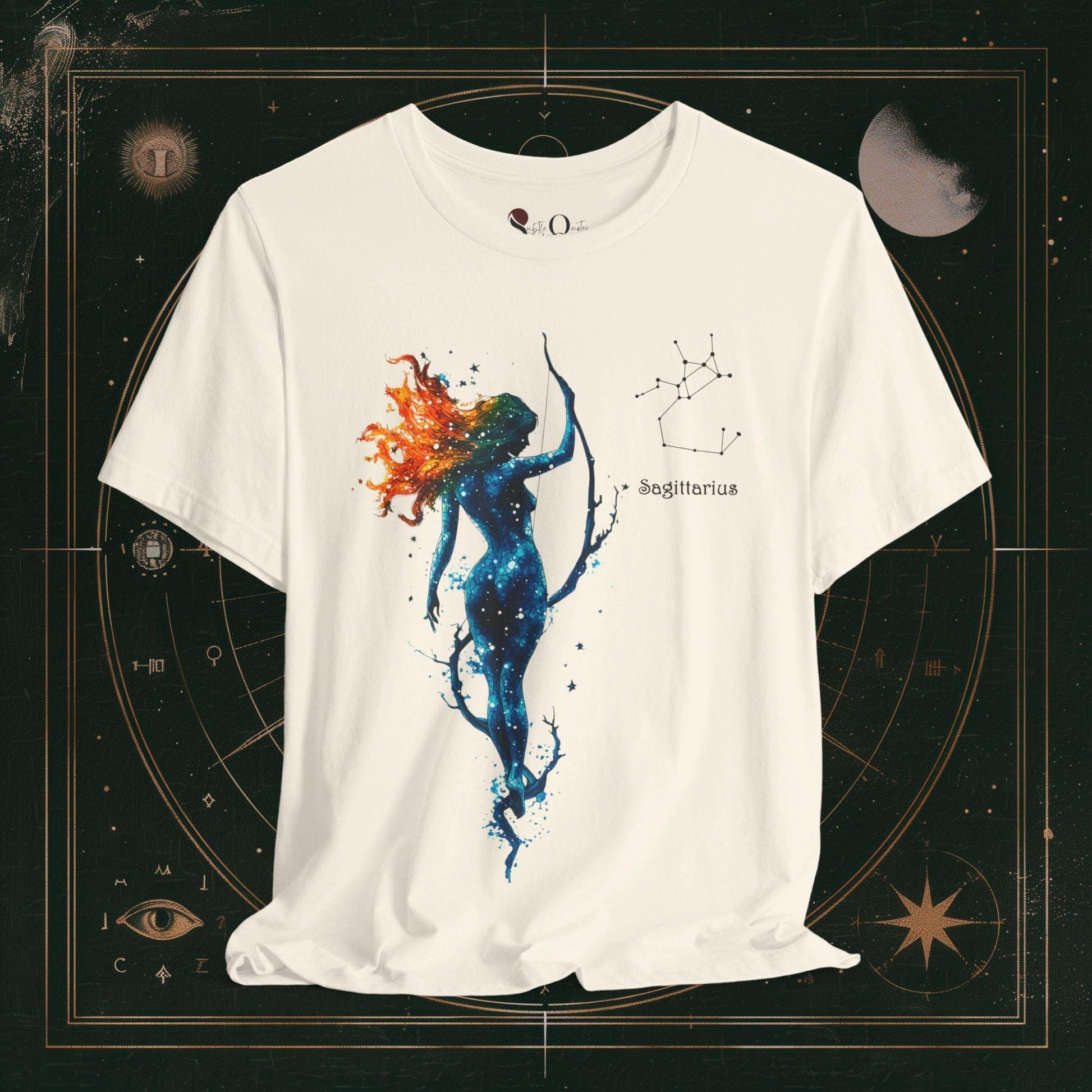 T-Shirt Natural / S Unisex -  Sagittarius | Zodiac Line