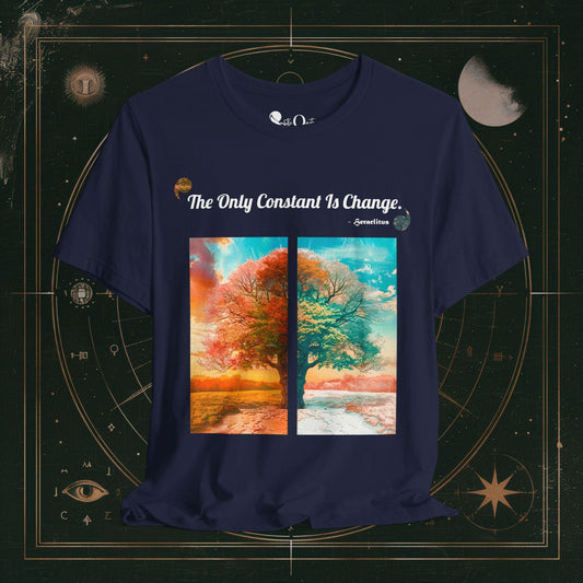 T-Shirt Navy / S Unisex -  Only Constant is Change - Heraclitus  Dark