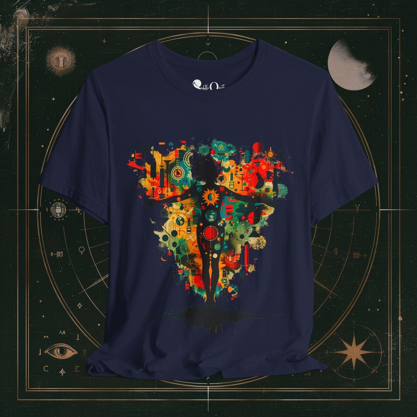 T-Shirt Navy / S Unisex -  The Human Canvas Dark