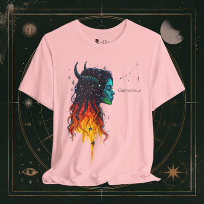 T-Shirt Pink / S Capricorn 1 | Zodiac Line