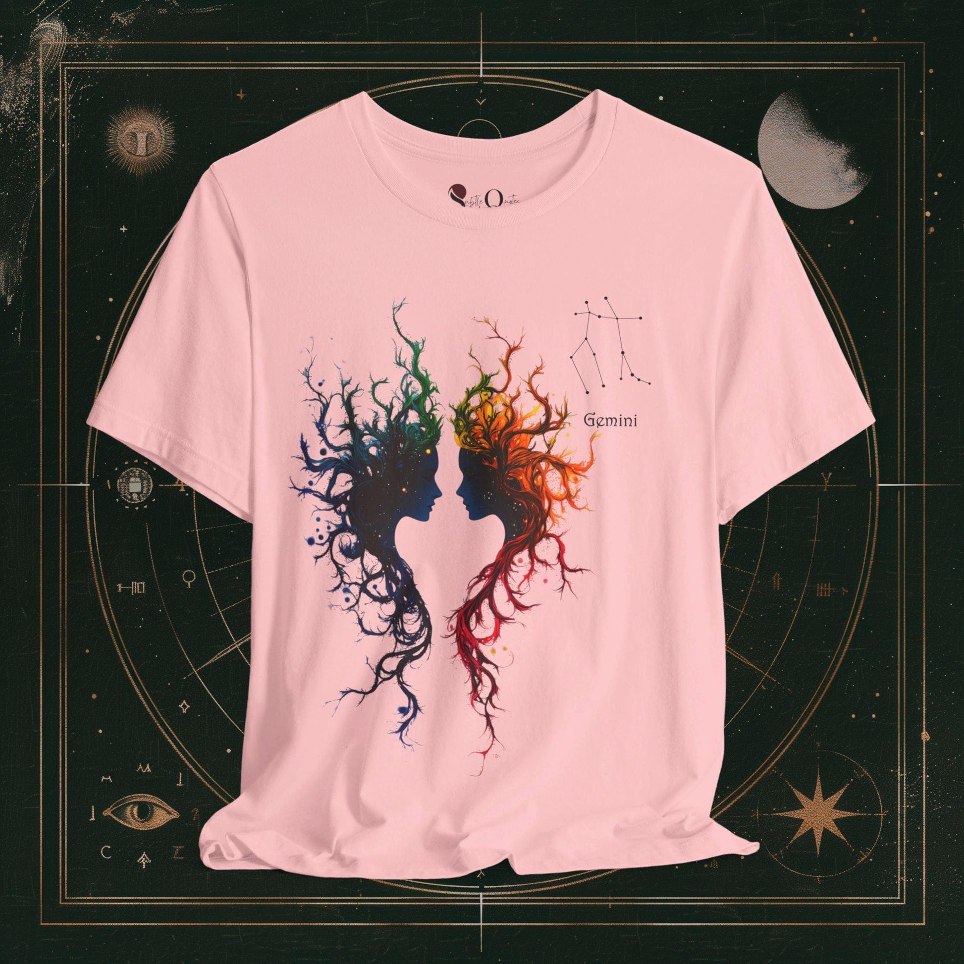 T-Shirt Pink / S Unisex -  Gemini | Zodiac Line