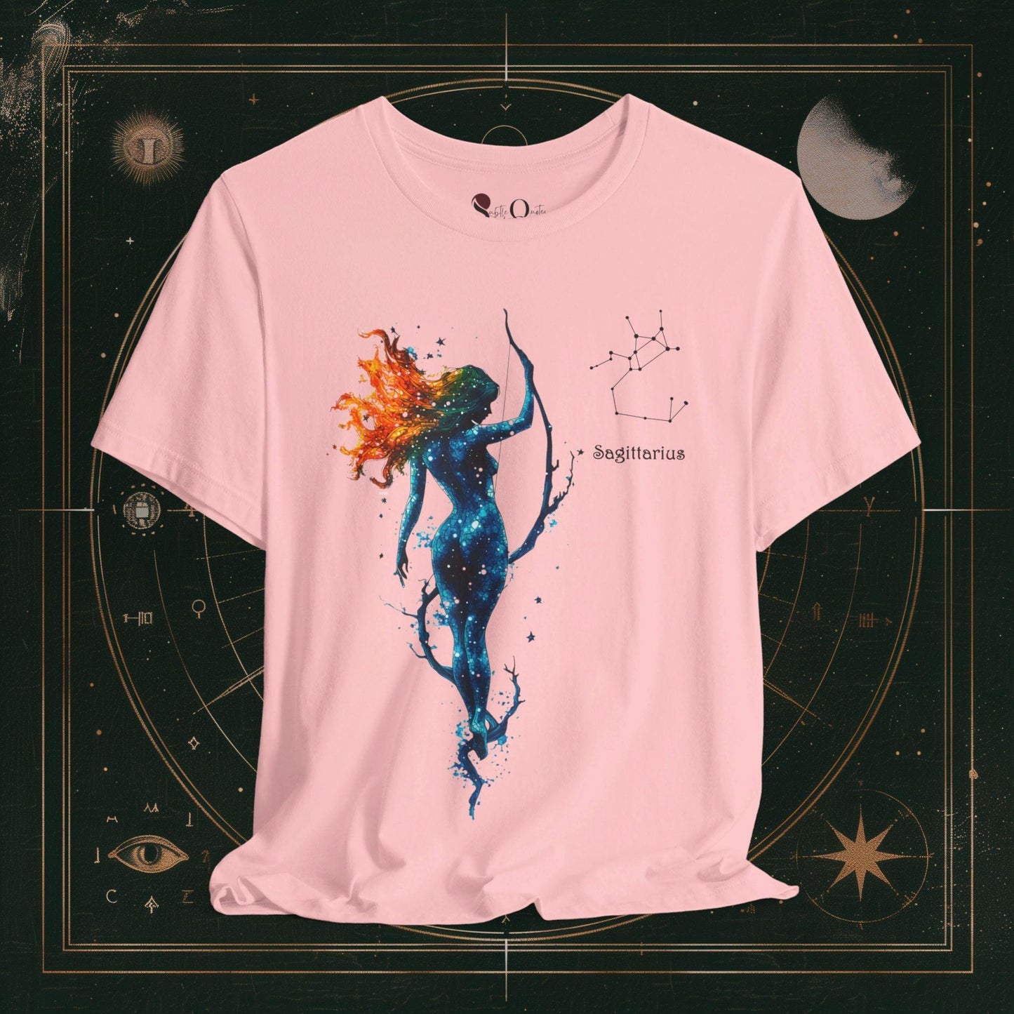 T-Shirt Pink / S Unisex -  Sagittarius | Zodiac Line