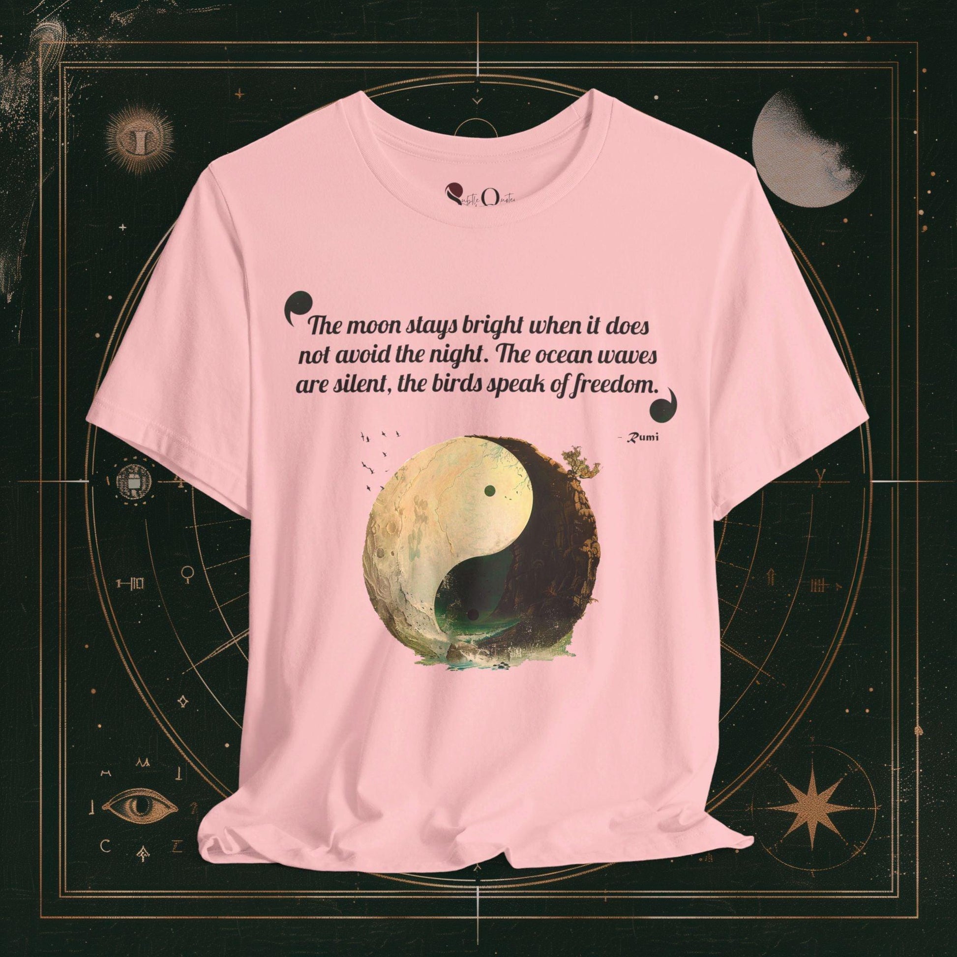 T-Shirt Pink / S Unisex -  Yin Yang Rumi