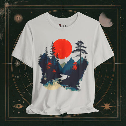 T-Shirt Silver / S Unisex -  Crimson Dusk