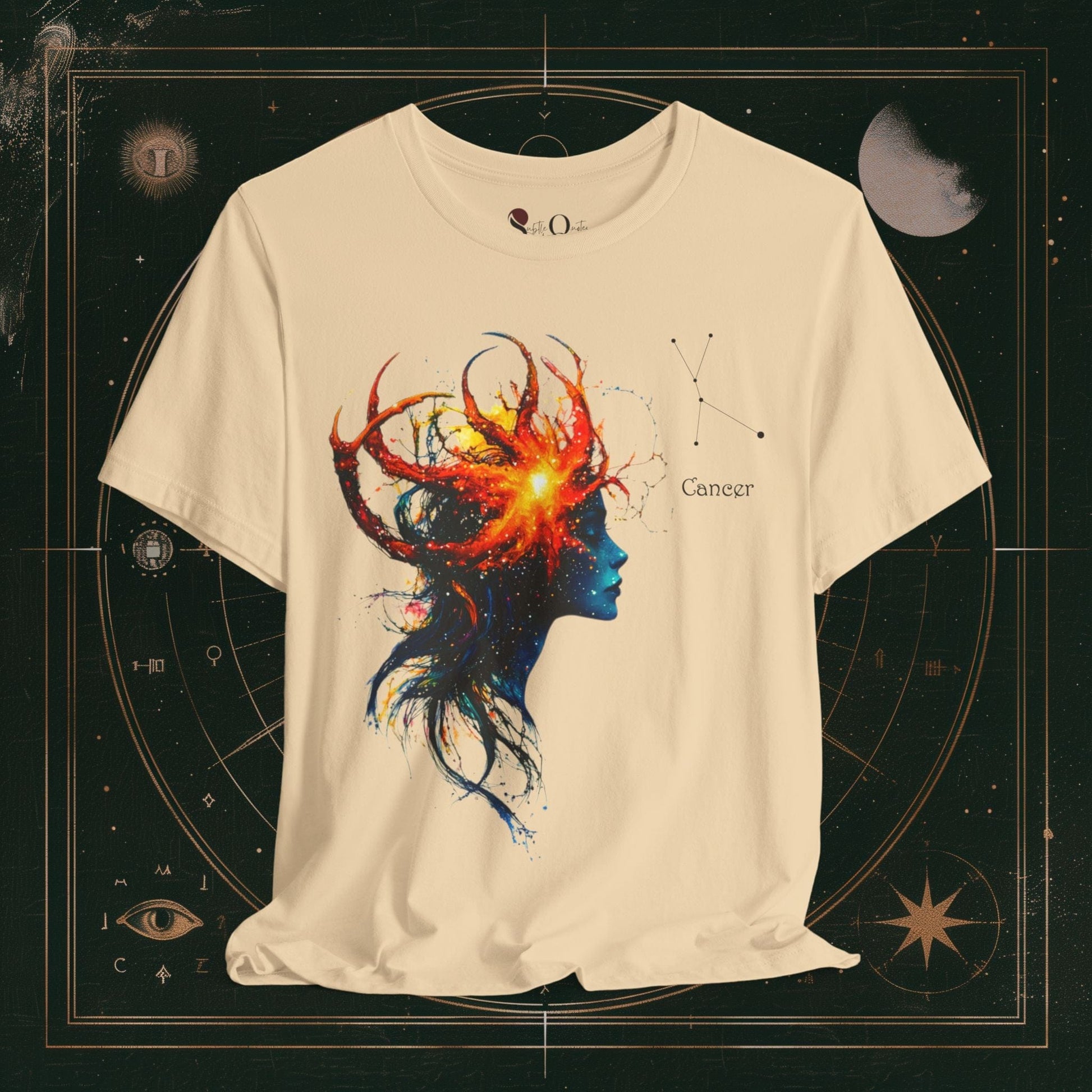 T-Shirt Soft Cream / S Cancer 1 | Zodiac Line