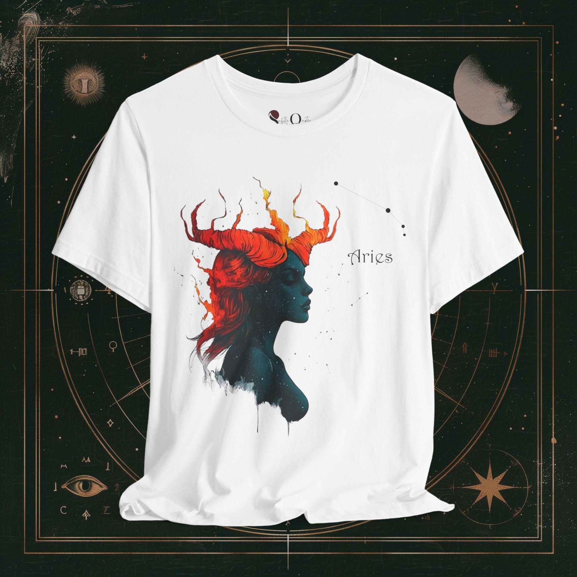 T-Shirt White / S Aries | Zodiac Line