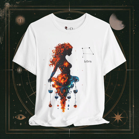 T-Shirt White / S Unisex -  Libra | Zodiac Line